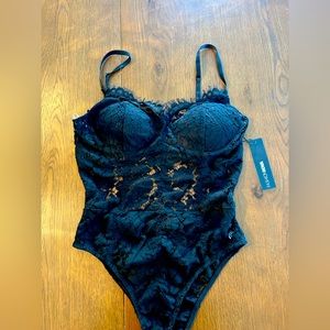 Black lace bodysuit